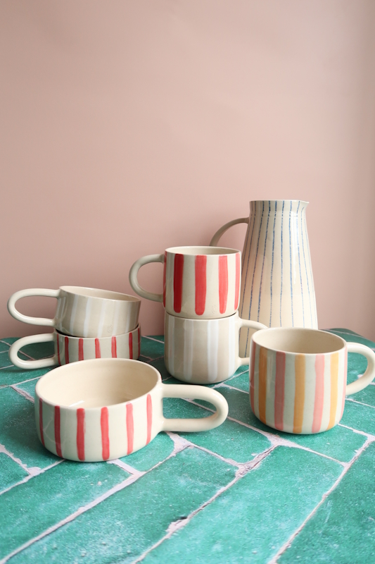 rose cobalt ceramique echappees belles artisanat